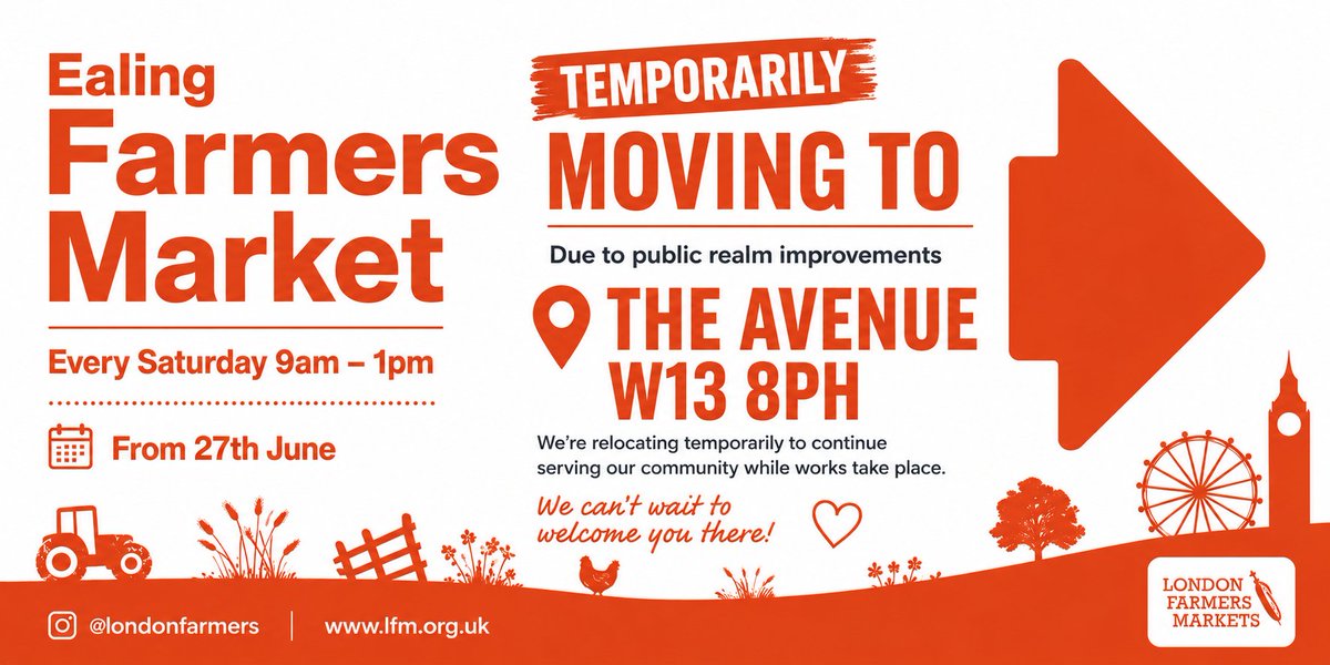 EalingSTARS's tweet photo. Choose healthy, sustainable ways to travel
Drop by our FREE Dr Bike at NEW LOCATION 
📍 West Ealing Farmers Market
🕘 9am–12pm | Sat 11 July
Helping keep West Ealing moving 🚲#ActiveTravel #HealthyStreets #DrBike @EalingCouncil @EalingLearning @EalingLivingSts @EalingCyclists 🚵‍♂️ https://t.co/tgkwdBw08W