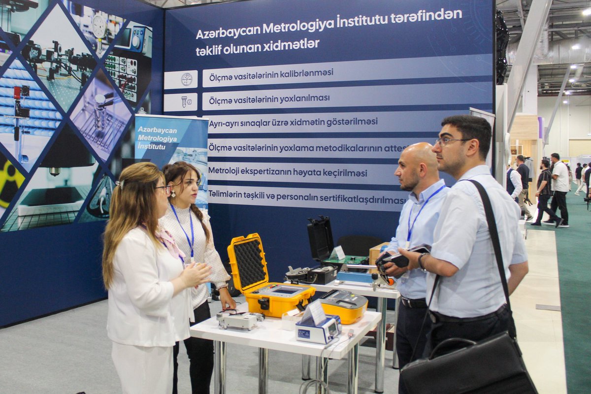 azmetrology's tweet photo. Azərbaycan #Metrologiya İnstitutu Bakı Ekspo Mərkəzində keçirilən 7-ci “Yerli Şirkətlərin Tanıtım Sərgisi”ndə iştirak edir.

ℹ️ Qeyd edək ki, #sərgi 20 iyun 2026-cı il tarixinədək davam edəcək.

#AzMİ #MarsolGroup https://t.co/kXfaT3GrNf