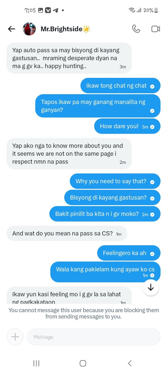 DevilTop_22's tweet photo. Kapal ng mukha sya ting message ng message and malinaw sa convo na di ako nagpapa gv sa kanya 🤣🤣🤣 abnormal ba to? DELULU ANG PUTA! https://t.co/FgFCXZBvsF
