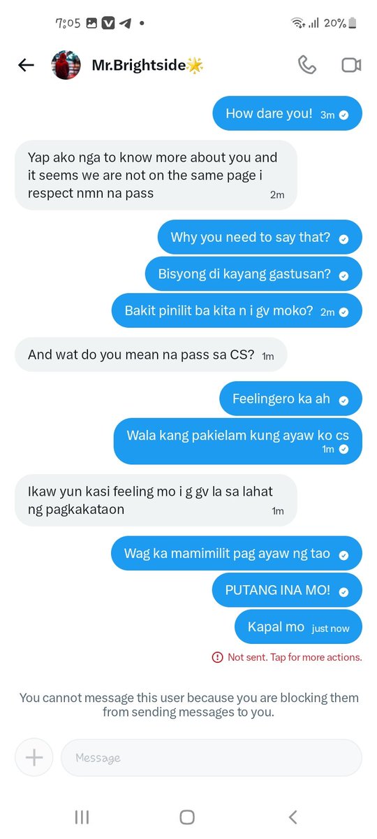 DevilTop_22's tweet photo. Kapal ng mukha sya ting message ng message and malinaw sa convo na di ako nagpapa gv sa kanya 🤣🤣🤣 abnormal ba to? DELULU ANG PUTA! https://t.co/FgFCXZBvsF