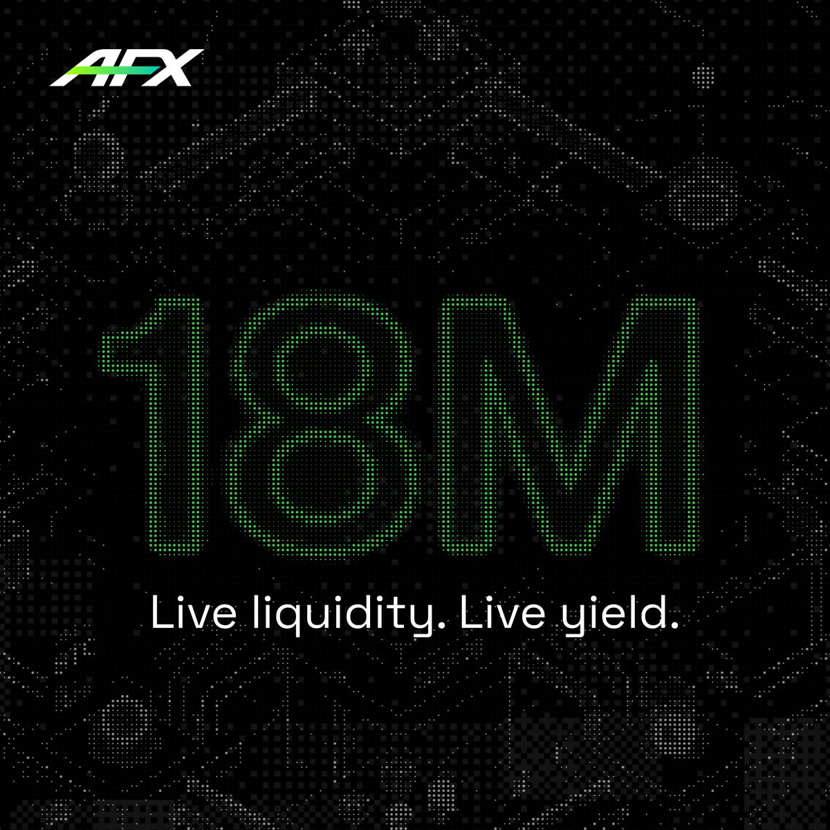AFX_XYZ's tweet photo. $18.92M LP Vault TVL
The liquidity layer behind the market.

Shared liquidity supporting perpetual execution across AFX Mainnet.

Trading flow generates fees.
Liquidity providers participate in platform activity.
Built for continuous markets. https://t.co/jc0FUWFC8x