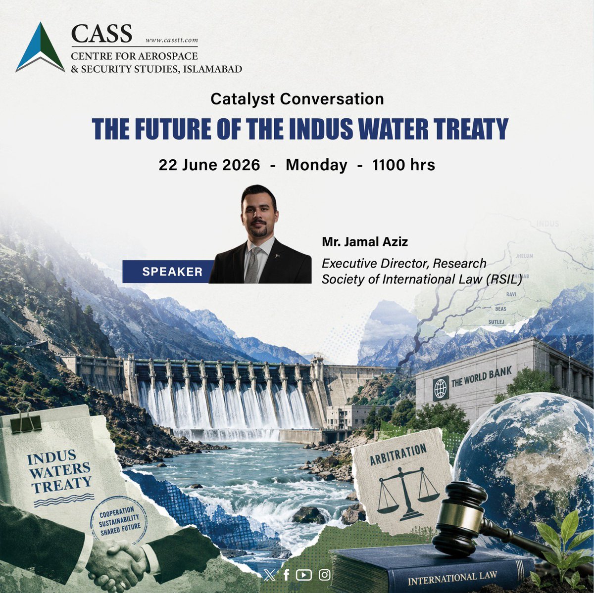 CassThinkers's tweet photo. CASS is organising a Catalyst Conversation to discuss the evolving dynamics and the future of Indus Water Treaty

For more details: https://t.co/xAOMK4Wpve

#IWT #future #Pakistan #india #global #water https://t.co/MGUVDYvRds