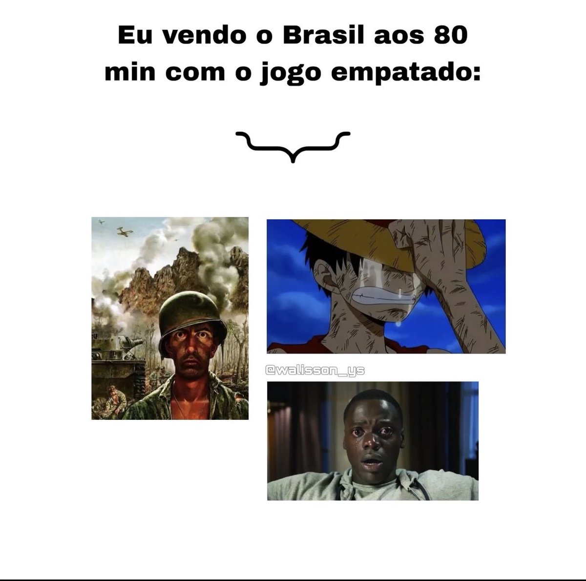 walisson_ys's tweet photo. Se empatar o sonho do hexa vai ser adiado 🥲

#brasil #selecaobrasileira #copadomundo #viral #fyp https://t.co/hdzhjPml2l