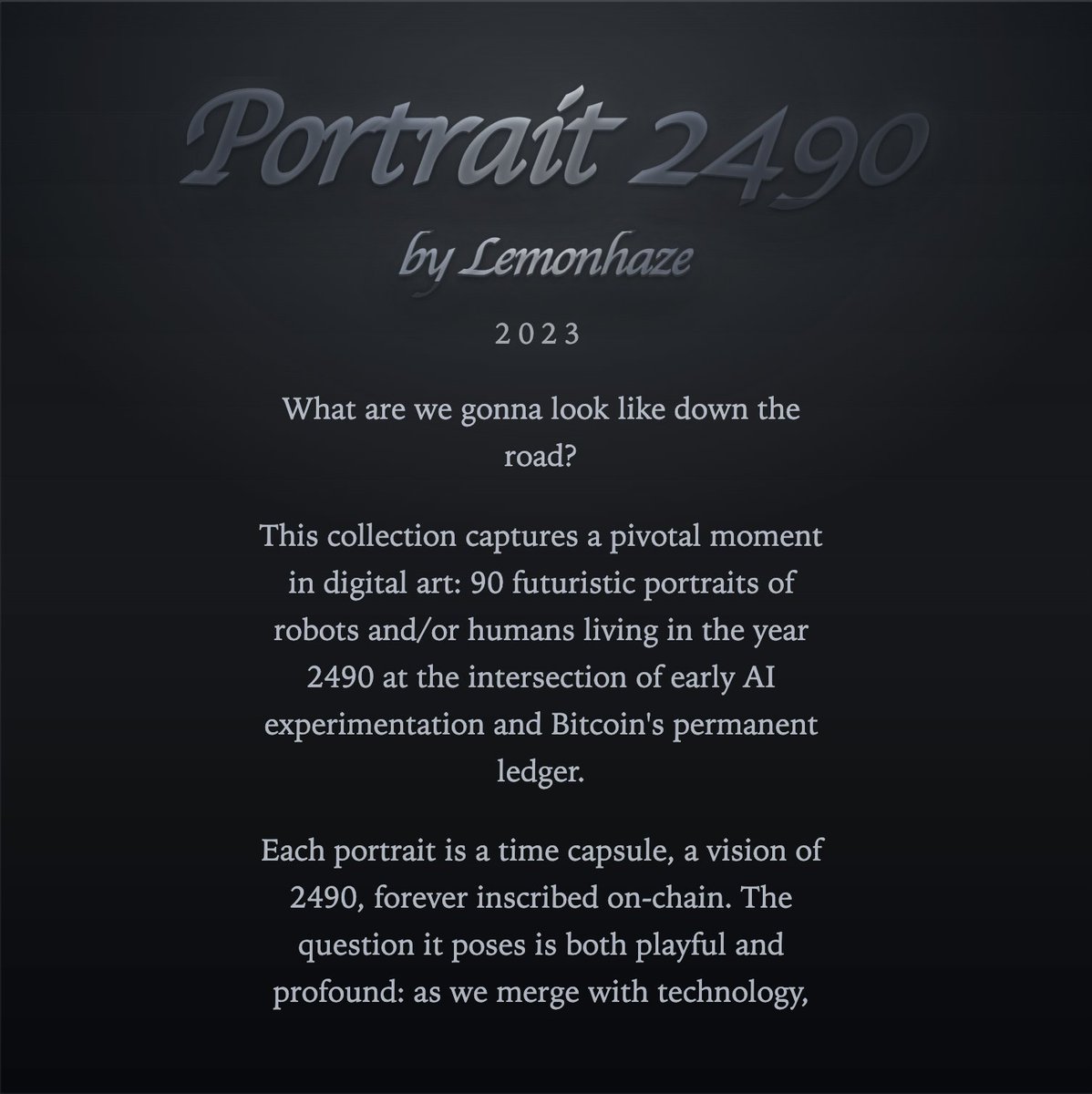 Portrait2490's tweet photo. GM ORDINALS 🤖 https://t.co/wxJyxG1uEx