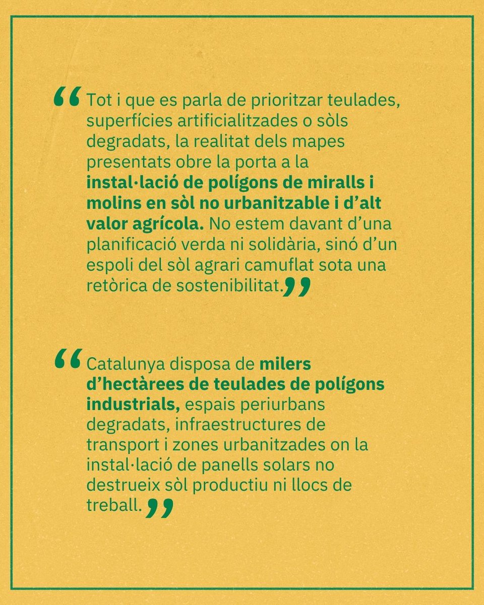 uniopagesos's tweet photo. ✍🏽 OPINIÓ de Salomó Torres, membre de la Comissió Permanent d'Unió de Pagesos, sobre l'afectació del PLATER a la Conca de Barberà.

Llegiu-lo ➡️https://t.co/IN9rSHd7u4 https://t.co/0HjEbAWTtv