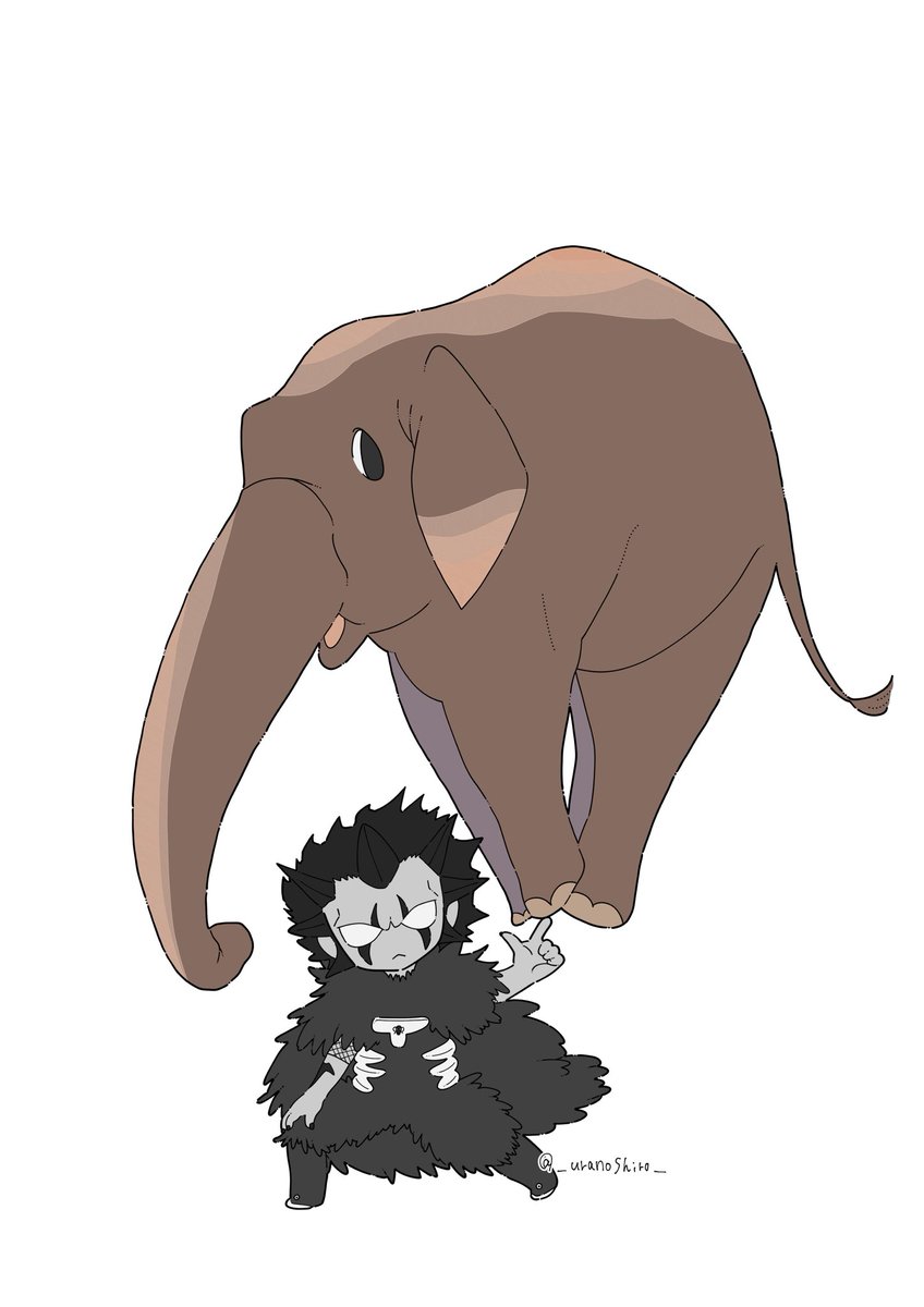 _uranoshiro_'s tweet photo. ゾウとブラgo✒️ https://t.co/XwxpdAzXYQ