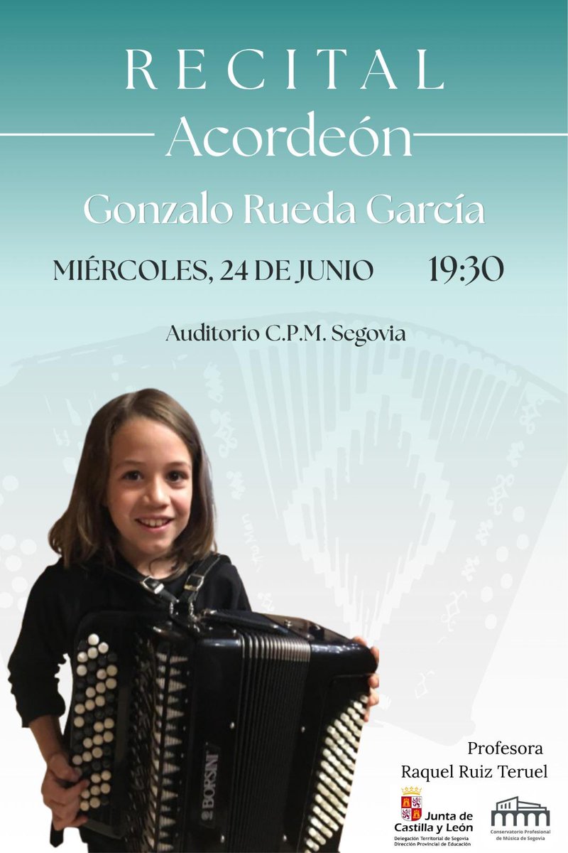 ConserSegovia's tweet photo. 🎶✨ Llegan los últimos recitales de fin de estudios del curso en el Conservatorio de Segovia.

Una oportunidad para disfrutar del trabajo, la dedicación y la ilusión de nuestro alumnado en una de las citas más especiales del año 💛

¡Os esperamos! https://t.co/SApdIFoGHR