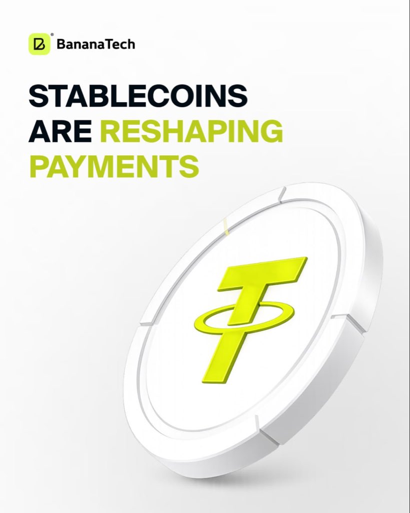 BananaTech_Main's tweet photo. 🪙 Stablecoins are no longer just a crypto tool.

They are becoming part of real-world payment infrastructure:
 ▫️cross-border transfers
 ▫️settlements
 ▫️treasury systems
 ▫️fintech payments
 ▫️global transactions

The next generation of financial products will be built around programmable money.

#Stablecoins #USDT #Payments #Fintech #Web3 #BananaTech