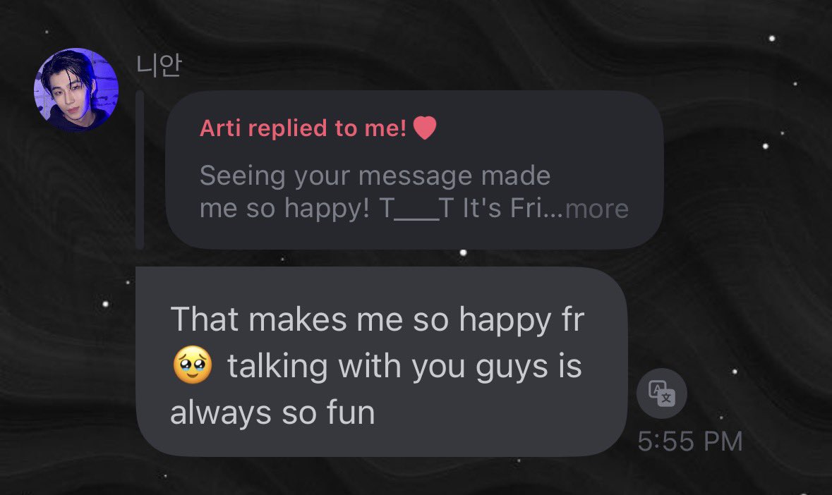 luv1nian's tweet photo. the way my heart literally skipped a beat when I saw his message pop up istg 😭 https://t.co/jnh6h9RKlj
