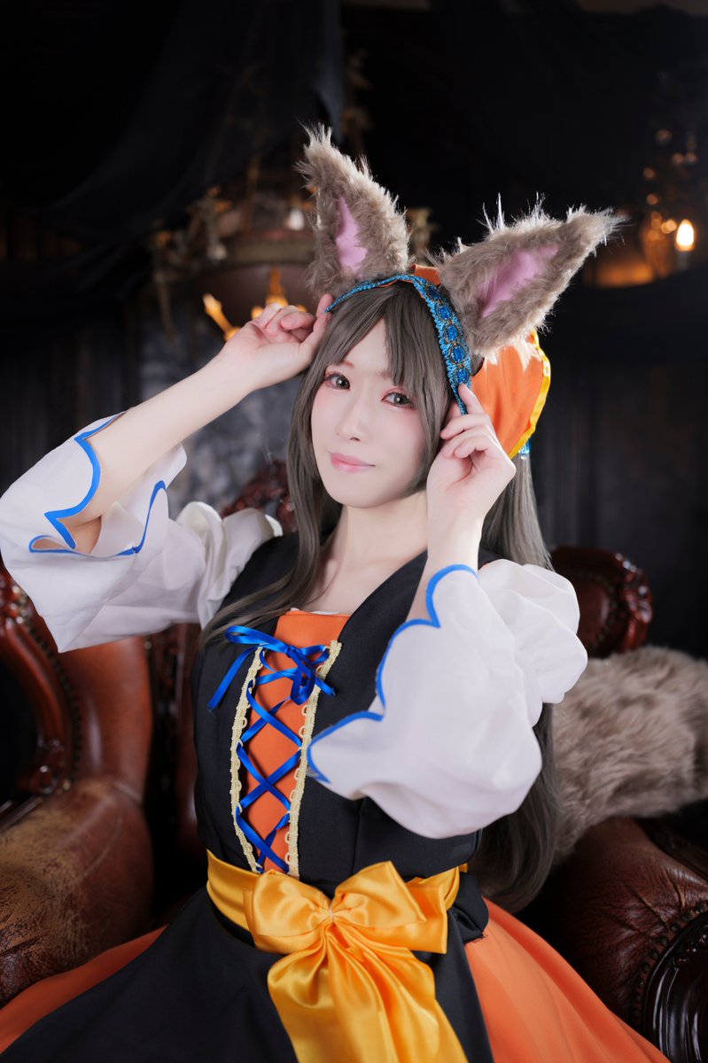 chika_ncs's tweet photo. ☆コスプレ/cosplay 
学園アイドルマスター
羊飼い / チナ
倉本千奈
 --- 
photo:@yflether13 

エプロンのペイントがんばったー！難しめなスタジオなのに綺麗に撮っていただけて嬉しい……❣

 #人狼潜む学園アイドル併せ https://t.co/y3dhlMZ7fI
