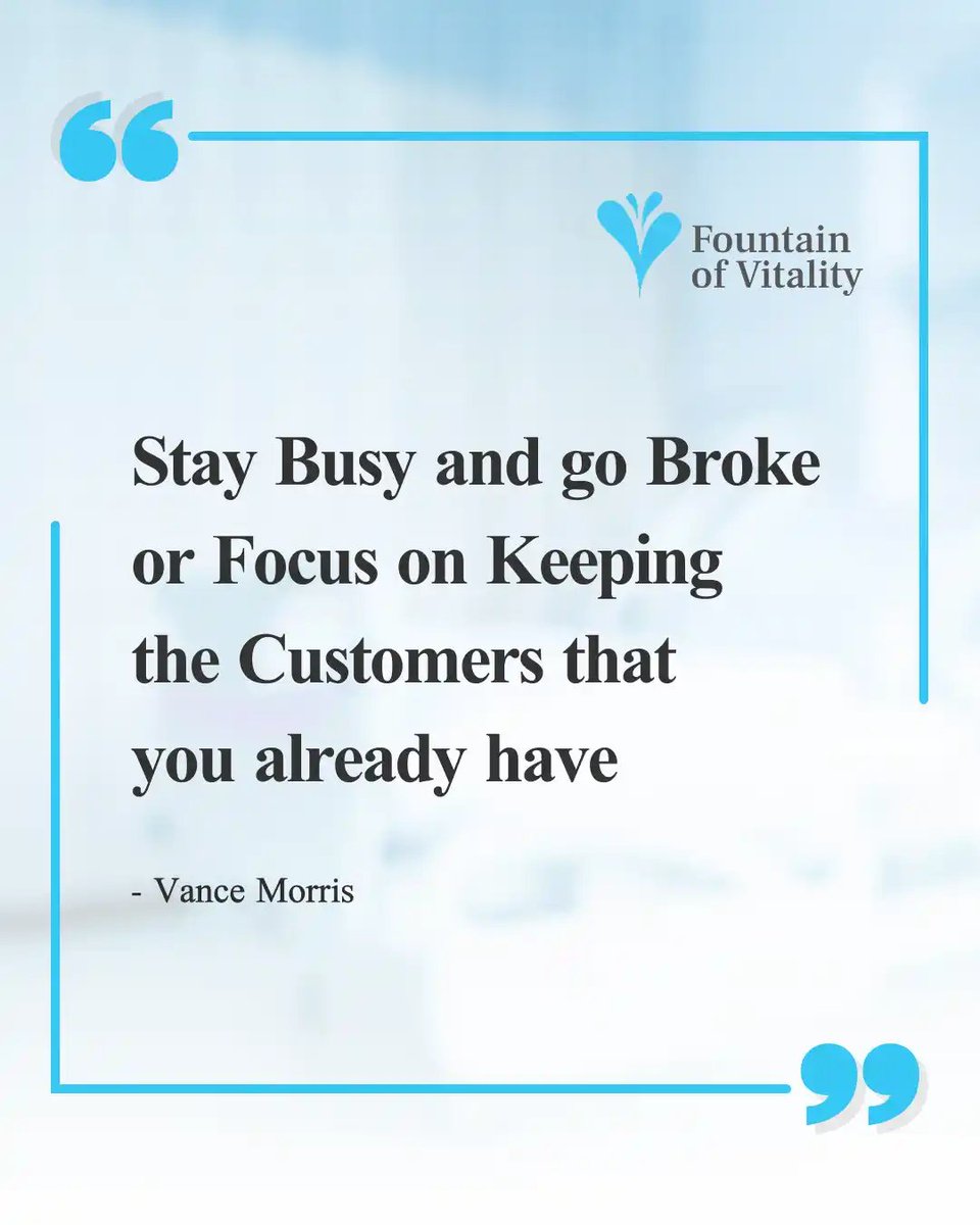 ljleavitt1's tweet photo. New customers keep you busy. Existing customers keep you profitable. Vance Morris shares the retention formula behind three businesses, on the Fountain of Vitality podcast. #FountainofVitality #ClientRetention #BusinessGrowth #PodUp https://t.co/rH2BPq2lSH