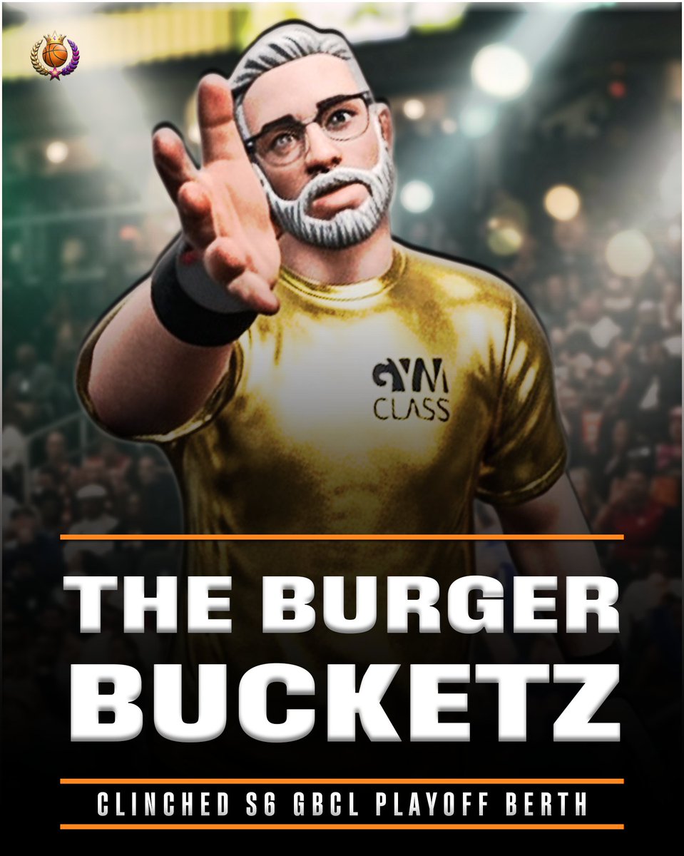 GBCLeague's tweet photo. GBCL™️ Eastern Conference Playoffs Clinch / Season 6
The Burger Bucketz have clinched a spot in the GBCL S6 Playoffs as the official Eastern Conference 3rd Seed after winning their game against the Chasing Greatness at Home, 70-56.

8-7 Record | 4-3 in Conf. | 5-5 in L10 https://t.co/8M3EpsI2c8