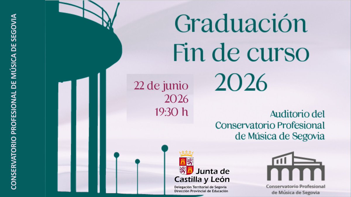 ConserSegovia's tweet photo. 🎓🎶 El próximo lunes celebraremos el Acto de Graduación del Conservatorio de Segovia.

Para dar la bienvenida a todos los asistentes, interpretaremos La Chica Segoviana en la entrada, invitando a participar a todo aquel que quiera unirse tocando, cantando o bailando 💛 https://t.co/rhuwLIiU5p