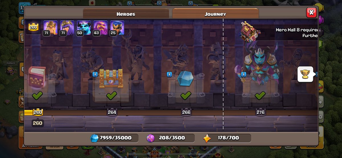 JThommmo's tweet photo. @ClashofClans 
Umm i dont know if this is an issue yall are trying to fix already but apparently ive claimed every single award despite being hero level 260 (i also never recieved that book of heroes) please lmk if this is already on ur radar to fix, thank you! https://t.co/RwqtB4nkqb