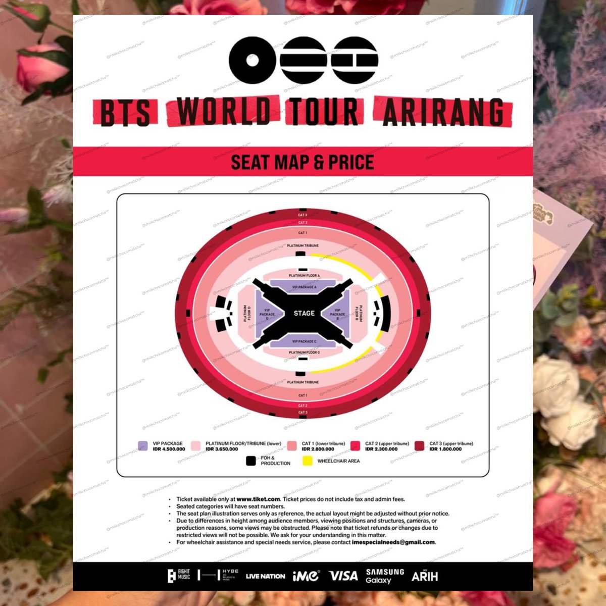 milkchocomatcha's tweet photo. 🌟 OPEN JASWAR BTS WORLD TOUR ARIRANG IN JAKARTA (GENSALE) by milkchocomatcha 🌟

⚠️ Limited Slot
✅ Self Payment
✅ Bookslot 50k, tidak secured refund
💸 Fee VIP 450k, Non - VIP 300k
🖥️ TnC by DM, kindly mention after DM

#BTS_WORLDTOUR_JAKARTA #BTS #ARIRANG #ARIRANGinJAKARTA https://t.co/rPseNIATCz