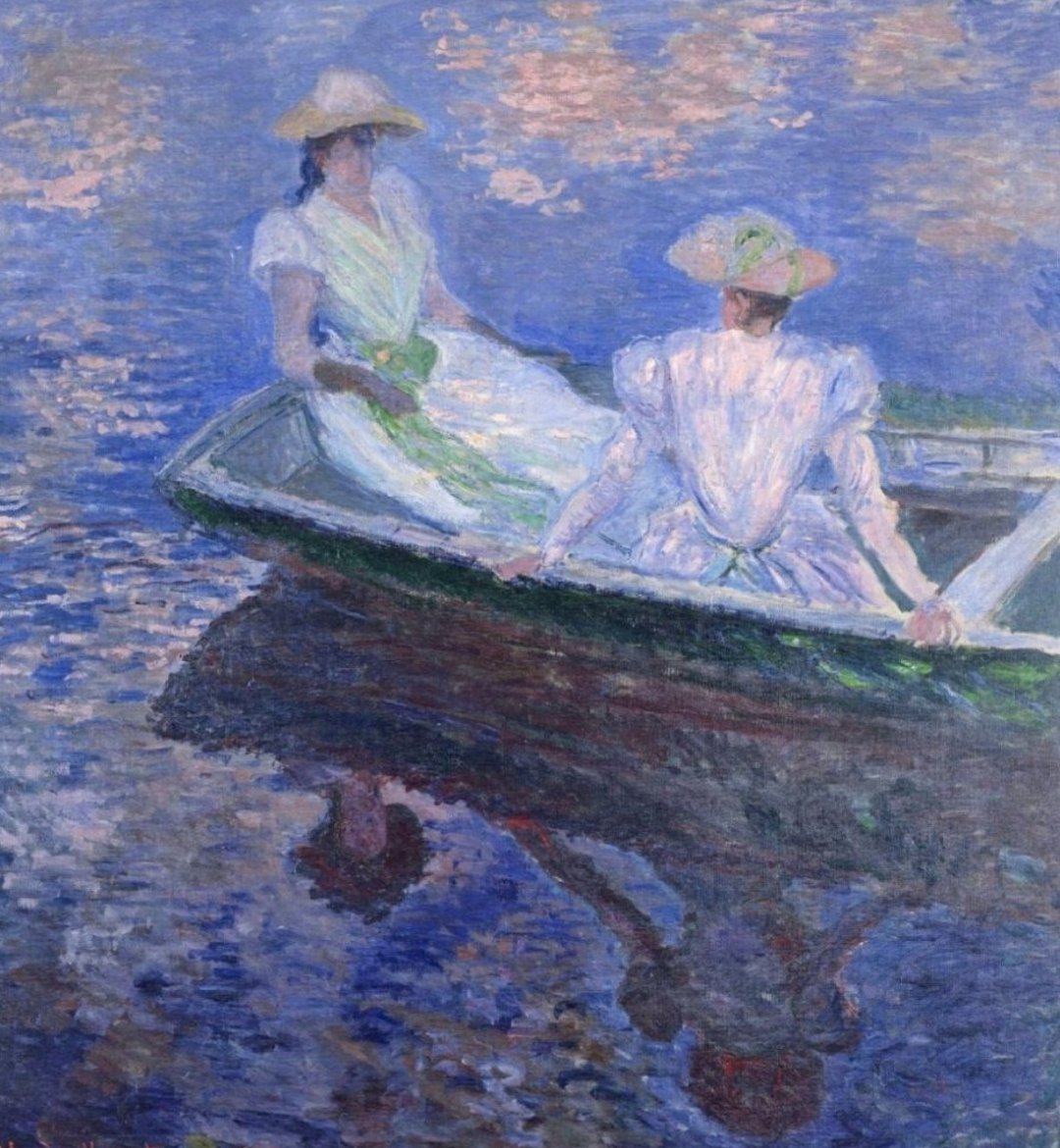 ChDellen's tweet photo. « Mire sa désuétude 

Dans l’onde toi devenue
Ta jubilation nue. »

Mallarmé

🎨 « Jeunes Filles en barque »
Claude Monet, 1887

à Irène, à Élisabeth https://t.co/T1Kinaxy71