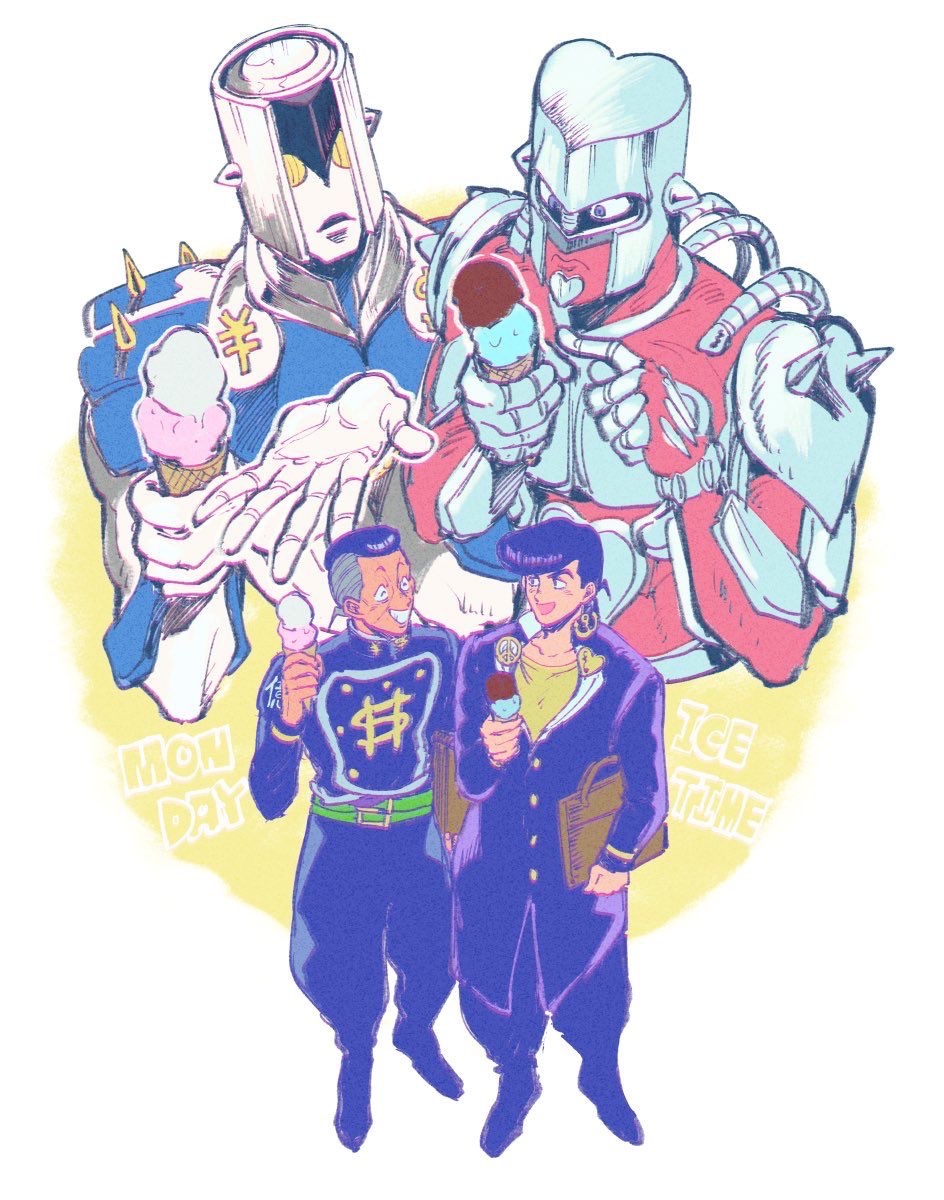 shiningbillion's tweet photo. I love it when people draw art of not only josuke and okuyasu interacting but their stands too 🥺 https://t.co/xAFwV04Kj4