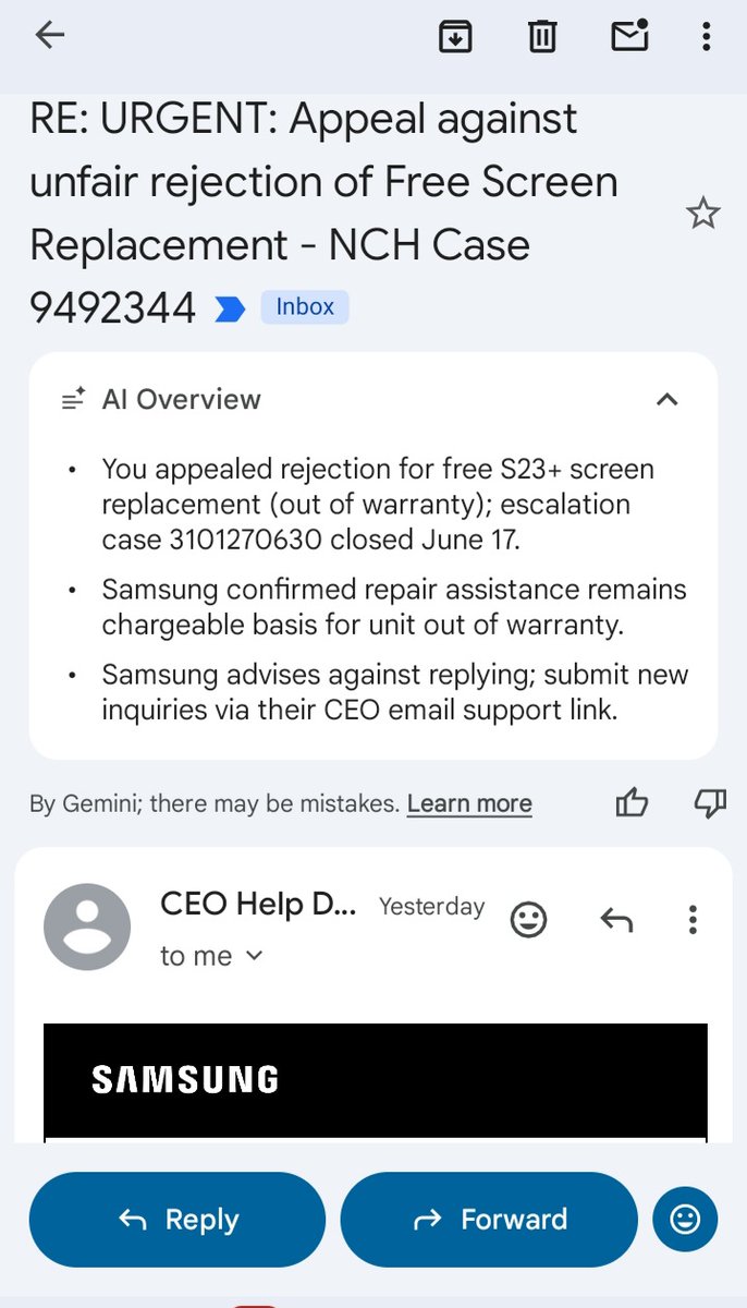 AjeemX5's tweet photo. Ramnagar Service Centre confirmed ZERO physical damage (Job Sheet: 4437042027). Why penalize a loyal customer for a faulty update when other brands like Apple take full responsibility? NCH Case 9492344 is active. Fix this for free! @SamsungMobile @consaffairs https://t.co/SiEjQYpnMz