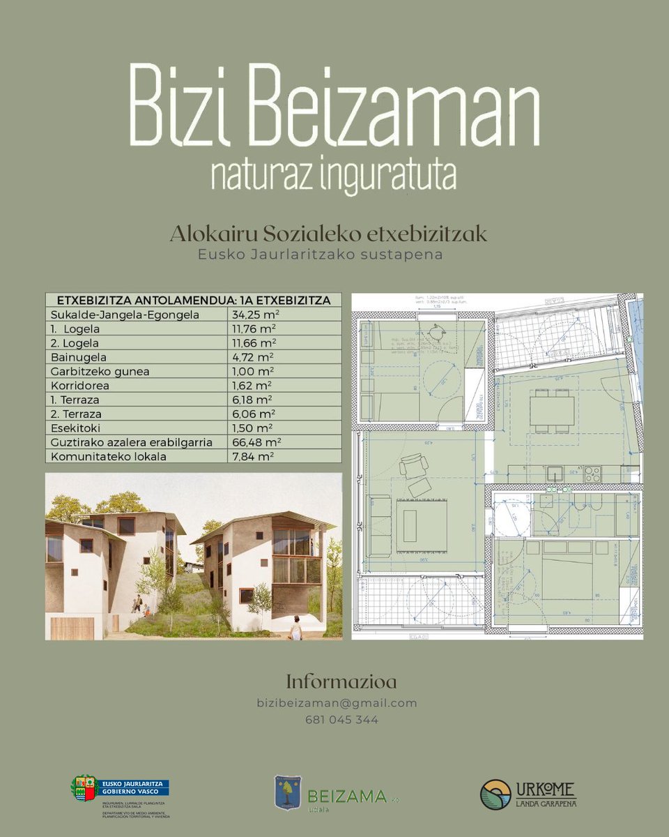 beizaman's tweet photo. Alokairu Sozialeko etxebizitzak 12 izango dira.
Bakoitzaren deskribapena egingo dugu hurrengo asteetan.
Hona hemen lehen etxebizitza.
Informazio gehiago edota sakonagoa eskuratzeko deitu 681045344 telefonora edota idatzi bizibeizaman@gmail.com helbidera.
#bizibeizaman https://t.co/hhFWJX0JX0