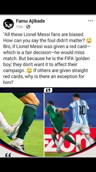 jihanedz16's tweet photo. Ce match ne fera qu'aggraver la mauvaise histoire de l'équipe argentine.
ça me rappelle les matchs hollande - l'Argentine qui se transformaient en combats de catch.
😌Messi a failli briser la jambe du joueur algérien https://t.co/g4QB5nS9nq