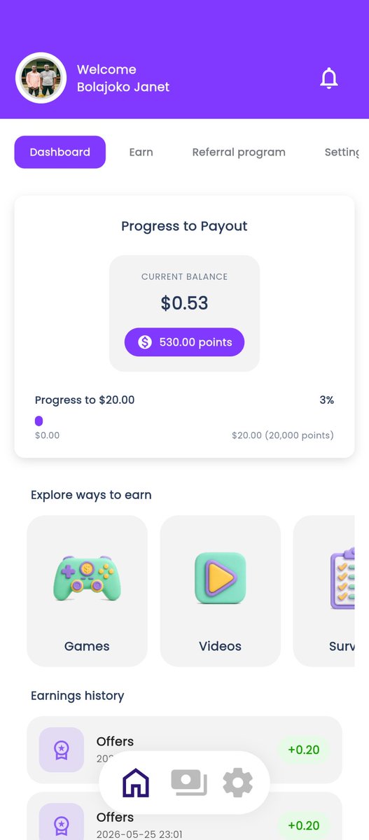 Emmanuelasimiu's tweet photo. @Adikastakes https://t.co/AcncWcmrK0

Do you know that you can earn almost $50 by doing simple tasks such as playing games, answering survey questions, reading book and watching ads. 

Use the referral link and code to get rewards https://t.co/kvKgqxDKea