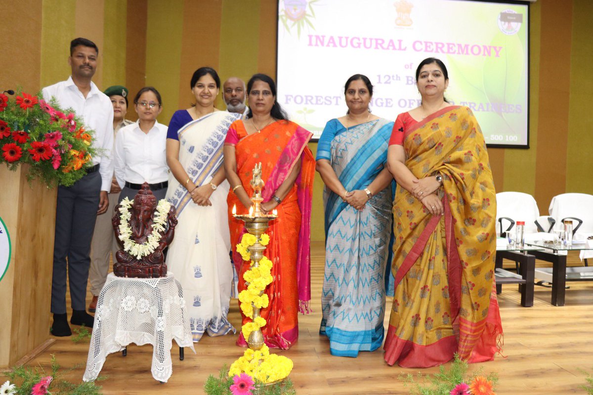 TGSFAHYD's tweet photo. A Journey of Forester @TelanganaFD @iamkondasurekha @priyankaaIFS @TrainingFo20278 

*Inaugural ceremony of 12th Batch Forest Range Officers’ Induction Training Programme*  
The TGSFA Dulapally, conducted the inauguration ceremony of the 12th Batch Forest Range Officers ITP today https://t.co/kxVW2IGivs