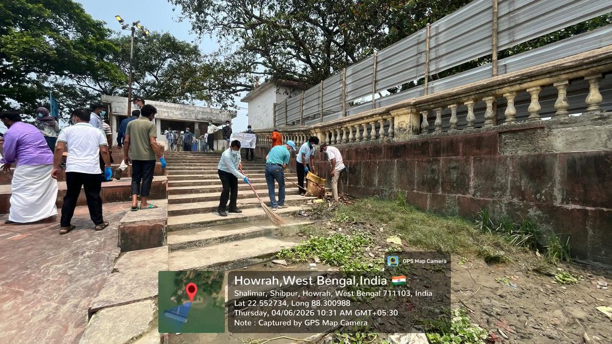 EnvisBsi's tweet photo. CNH and BSI-EIACP jointly organized  Walking with Plogging programme under Swachhata Pakhwada 2026 at IIEST, Shibpur Hooghly River Ghat on 4th June 2026. The programme was led by Dr. K. Karthigeyan, Scientist 'F' &amp;  Head of Office, CNH and Dr. J. S. Jalal, Coordinator BSI-EIACP. https://t.co/NfDqj9srT6