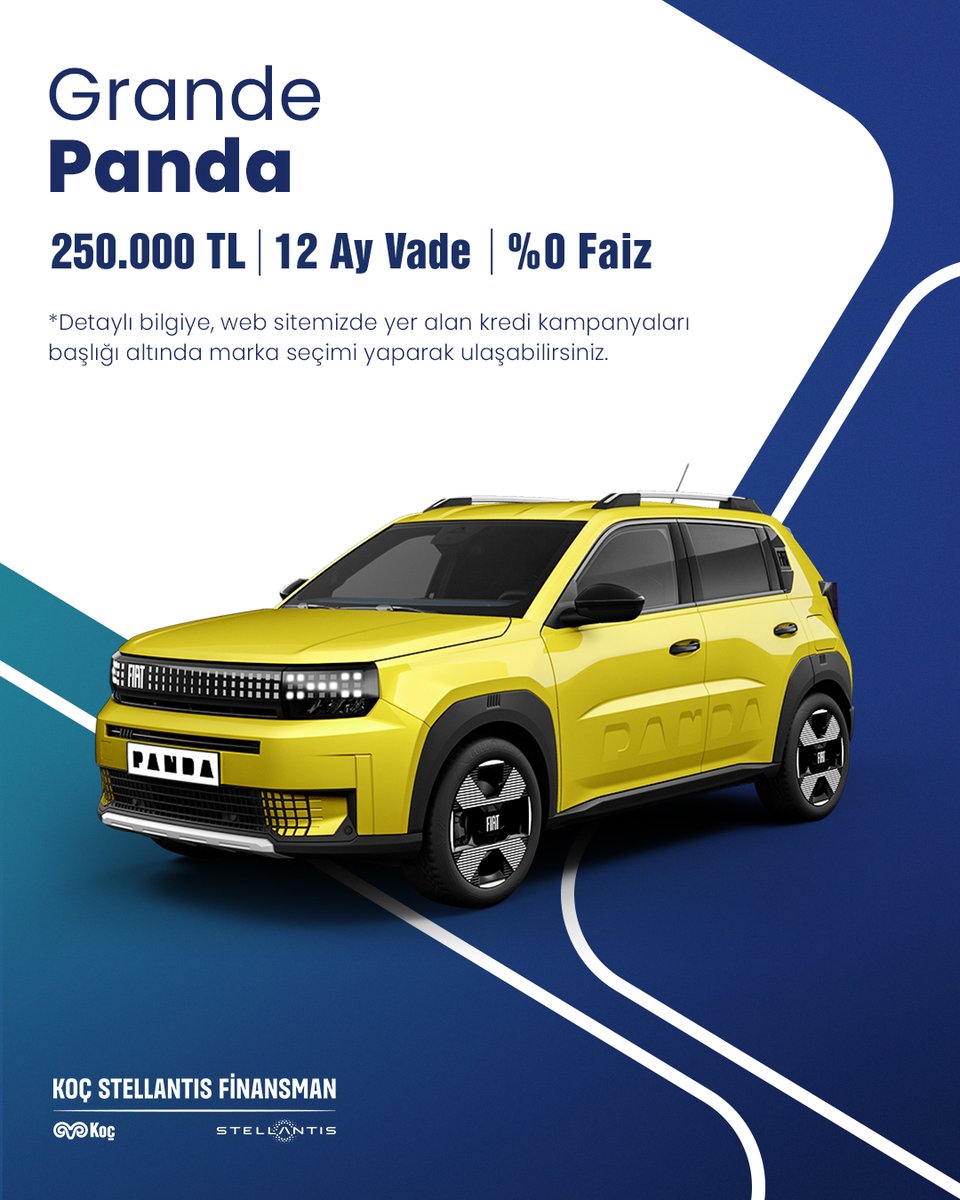 kocstellantis's tweet photo. Grande Panda ile her an, hayatın renkli detaylarını yakalamak için bir fırsat! 💛

#KoçStellantisFinansman #TaşıtKredisi #Fiat #GrandePanda https://t.co/SrhEdFPPgf
