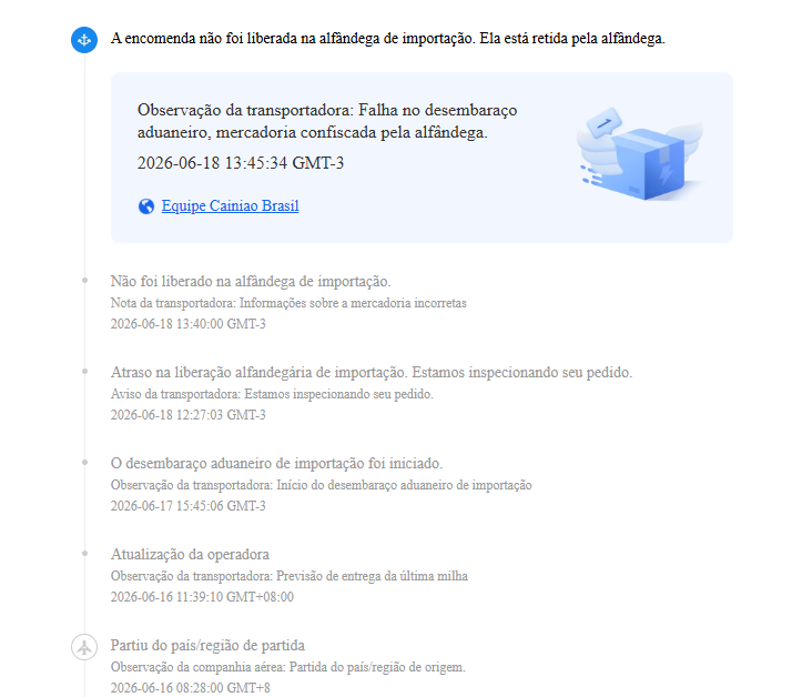 bodeshely's tweet photo. @joaosalesw claro, ficou assim no rastreio https://t.co/MlGGSkpGxI
