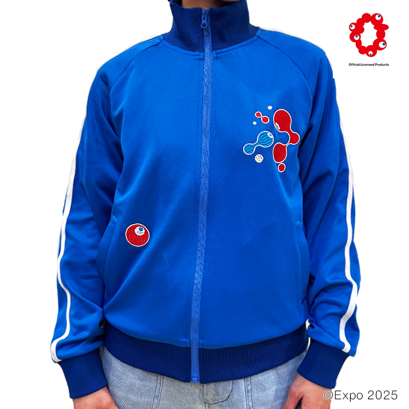 toy_believe's tweet photo. 【お知らせ】
EXPO2025 公式ライセンス商品
『ミャクミャク トラックジャケット』が青と黒の2種類で新登場！
6月22日(月)お昼12時より弊社オンラインストアで予約販売開始。発送は10月下旬頃予定
詳細はこちら👇
https://t.co/7I5NpupaV2
#ミャクミャク https://t.co/1CpUvN7TN4