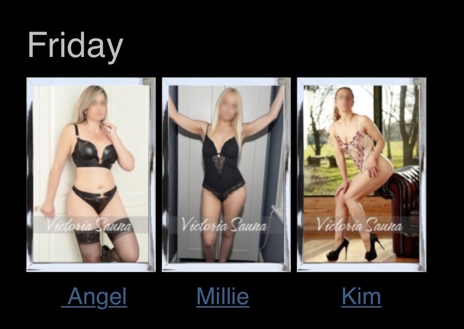 PleasurebyVS's tweet photo. FRIDAY 

- Angel 
- Millie 
- Kim https://t.co/CvOVhXBC0n
