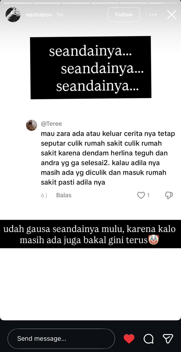 otherhalfdump's tweet photo. BACAA
gausah saling nyalahin sekarang mah. udah kejadian juga Zara out karna pilihan hidup dia, Evan out karna pilihan hidup dia jg
lu pada ngerti Qodarullah gak?!
nyalahin orang mulu, salahin tuh yg teriak minta loveline buat si duda, udah minta dikabulin tapi gk bisa angkat R/S https://t.co/N0zIsz3V9P