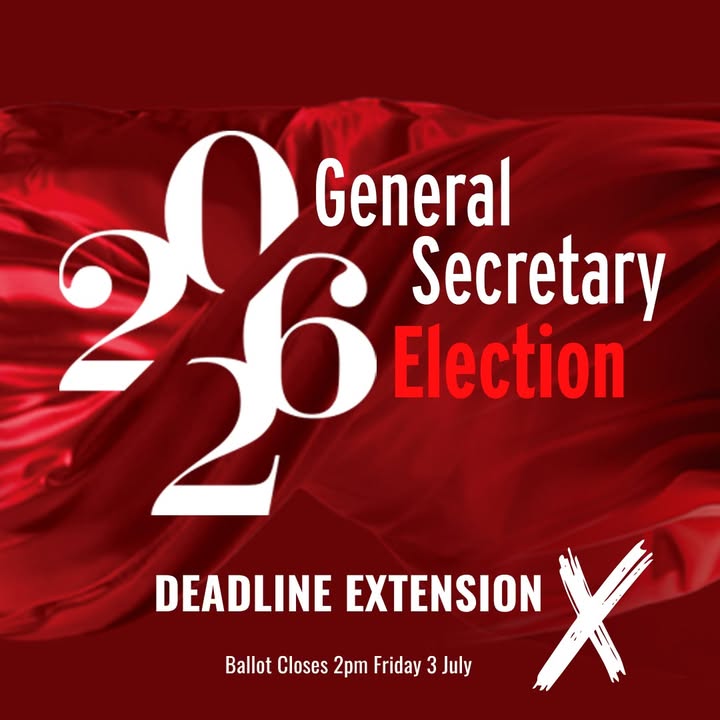 nipsa's tweet photo. 🚨 General Secretary Election - Deadline Extension🚨

Many members have not yet received their ballot papers, likely due to recent disruption affecting postal services across NI. 

Voting deadline has been extended to 2pm Friday 3 July

 👉 https://t.co/OaeAJpebxC

#UseYourVote https://t.co/So2wSiogEg