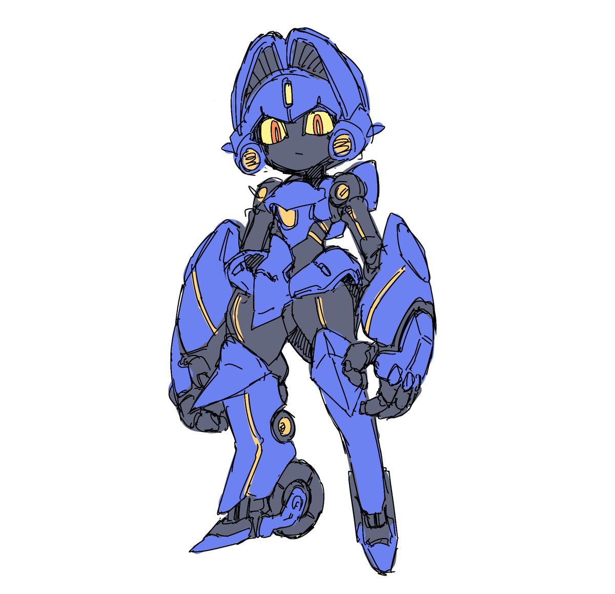 OAKaKI000's tweet photo. 久々に描いたオリメカ娘 https://t.co/zrh9Y772zR