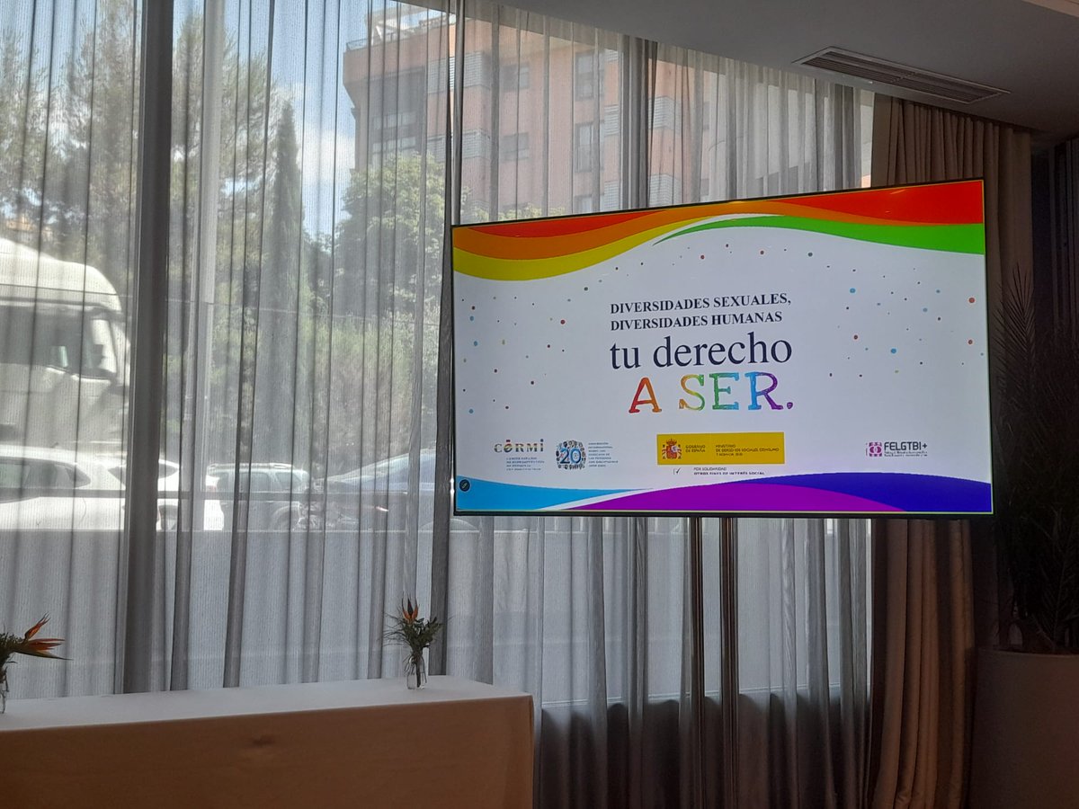 saludmentalCM's tweet photo. 🙋 Ayer y hoy hemos estado presentes en I Congreso Estatal de Personas con #Discapacidad #LGTBI+ “Diversidades Sexuales, diversidades humanas: tu derecho a ser” de @Cermi_Estatal, con el objetivo de reivindicar el #derecho a vivir sin ocultarse ni pedir permiso. #OrgulloCERMI https://t.co/a6xigIV0tK