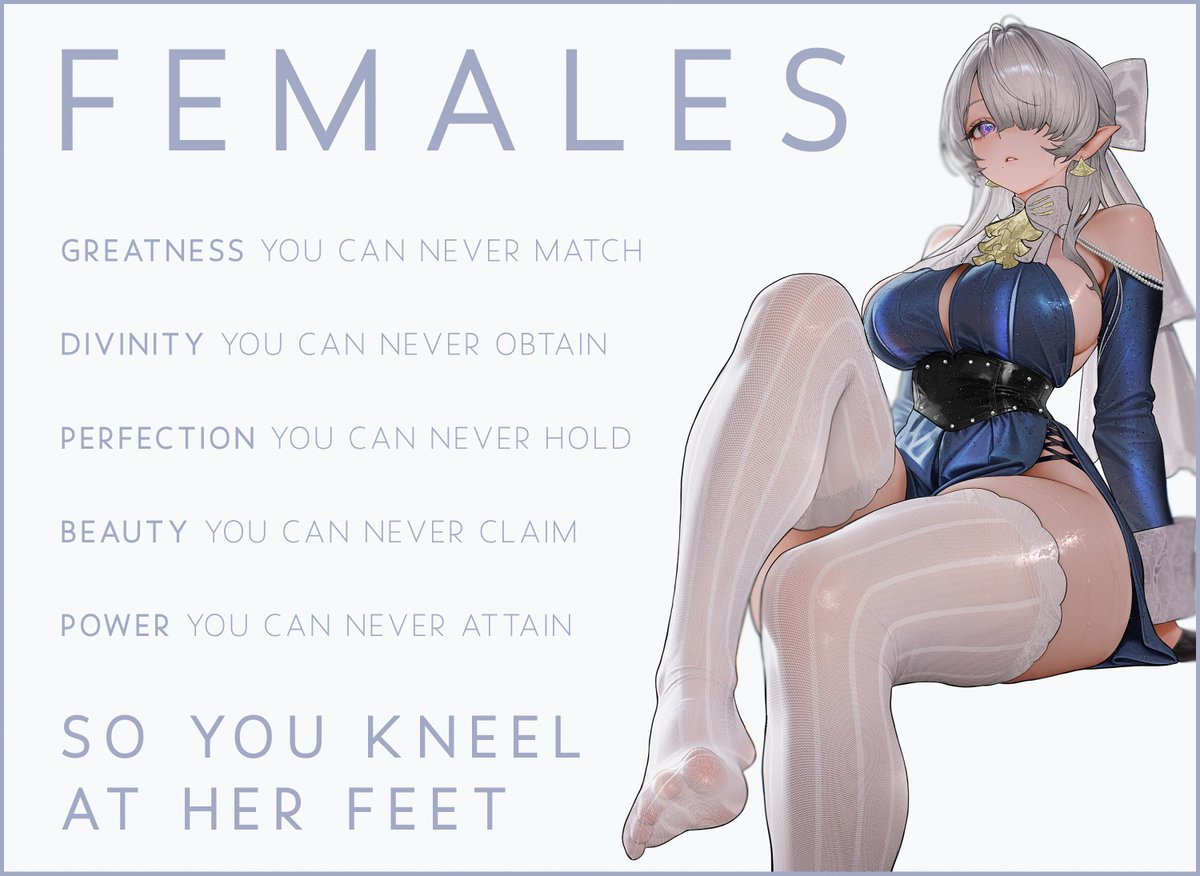 FootFatalism's tweet photo. Much of beta male - and especially footsexual - submission comes from a place of respect and admiration. The feminine form inspires awe and trepidation, so the appropriate response is to kneel and worship. https://t.co/WGsXiBLgRi