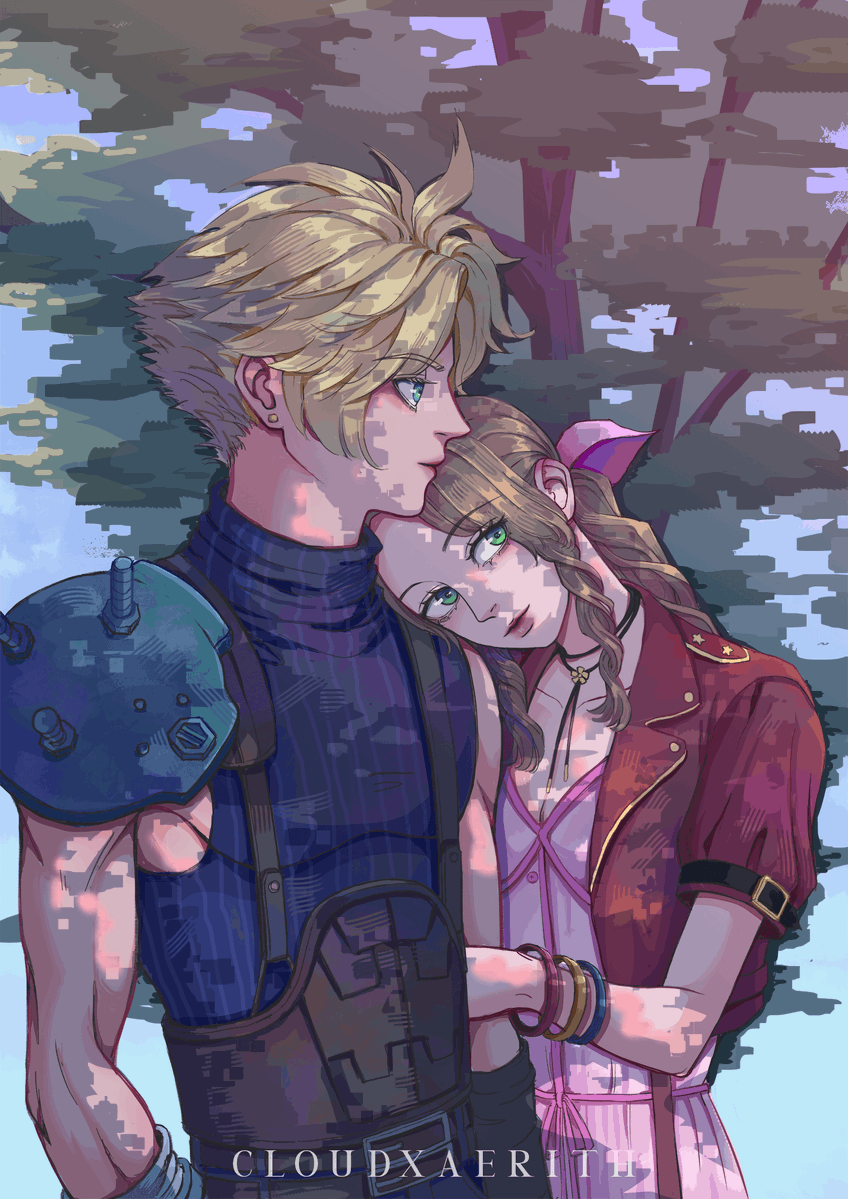 changbim13's tweet photo. Cloud and Aerith - my OTP 😍😍😍
#clerith #ff7 https://t.co/mSxSJGwxMR