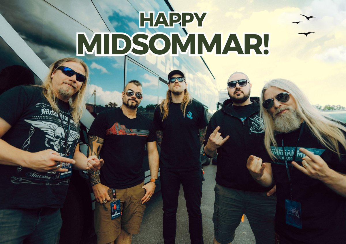 sabaton's tweet photo. Happy Midsommar, metalheads! 🇸🇪 This weekend we trade the battle vest for a flower crown... Or maybe we’ll just wear both at the same time! 😉🤘 Enjoy the feast and party hard with a cold drink in hand. Skål! 🍻 https://t.co/zT2MXJbhf4