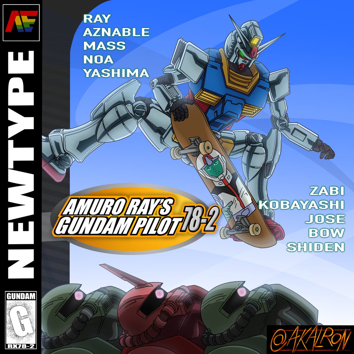 Akalron's tweet photo. Somebody get Tony Hawk on the phone I got an idea
.
.
.
.
.
#art #artwork #drawing #doodle #digitalart #tonyhawk #gundam #proskater #playstation2 #amuro https://t.co/dWyAhdQaj9