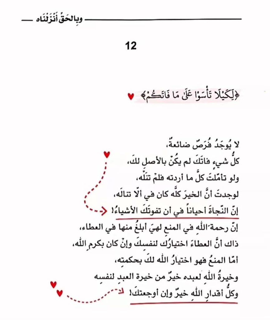 adhamsharkawi's tweet photo. ﴿ لِّكَيْلَا تَأْسَوْا عَلَىٰ مَا فَاتَكُمْ﴾ 

إنَّ النَّجاةَ أحياناً في أن تفُوتَكَ الأشياء!

#وبالحق_أنزلناه https://t.co/kiLoEvtoHj