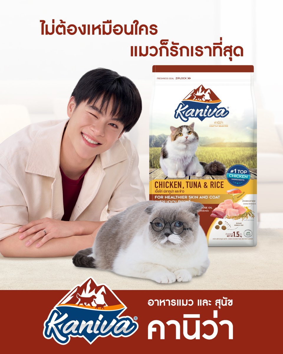 KanivaOfficial's tweet photo. • MARCKRIS •

ต่อให้น่ารักแค่ไหน… ก็สู้ความอร่อย
ของอาหารแมวคานิว่า สูตรไก่ ไม่ได้หรอก!

เพราะอร่อยคำใหญ่จากเนื้อไก่เน้น ๆ 
มีโปรตีนช่วยเติมพลังให้ฟิตเต็มร้อย 💪⚡
 ไม่เสียชื่อแมวส้มจอมป่วนแน่นอน 😼🍊

เพราะเค้าเห็นว่าคุณน่ารักไม่เหมือนใคร
เลยอยากป่วนกวนใจคุณไปนาน ๆ

#Kaniva #คานิว่า #ถูกใจคนรู้ใจแมว #คนว่าใช่หมาก็ชอบ #KANIVAxBUS #KanivaNoPetBeautyStandard
