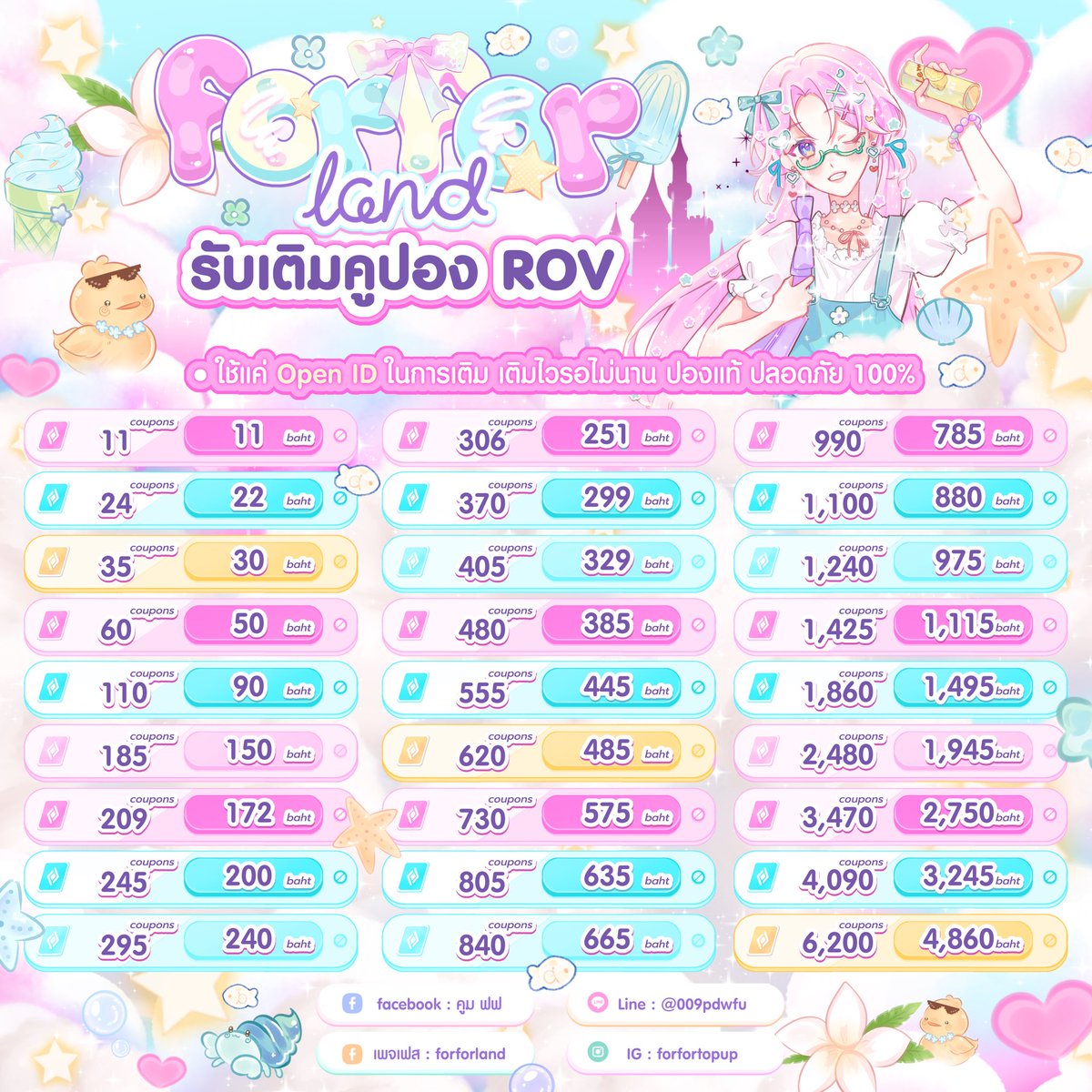 bief0ur's tweet photo. ฟอฟอรับเติมคูปอง RoV 

• เติมไวปลอดภัย
•มีฐานลูกค้าในไลน์ ♡︎

https://t.co/apQ9o0kCwb (สั่งซื้อ)

#เติมเกมrov #เติมปอง #รับเติมเกม 
#รับเติมเกมrov  #เติมคูปอง https://t.co/dQE1cGO468