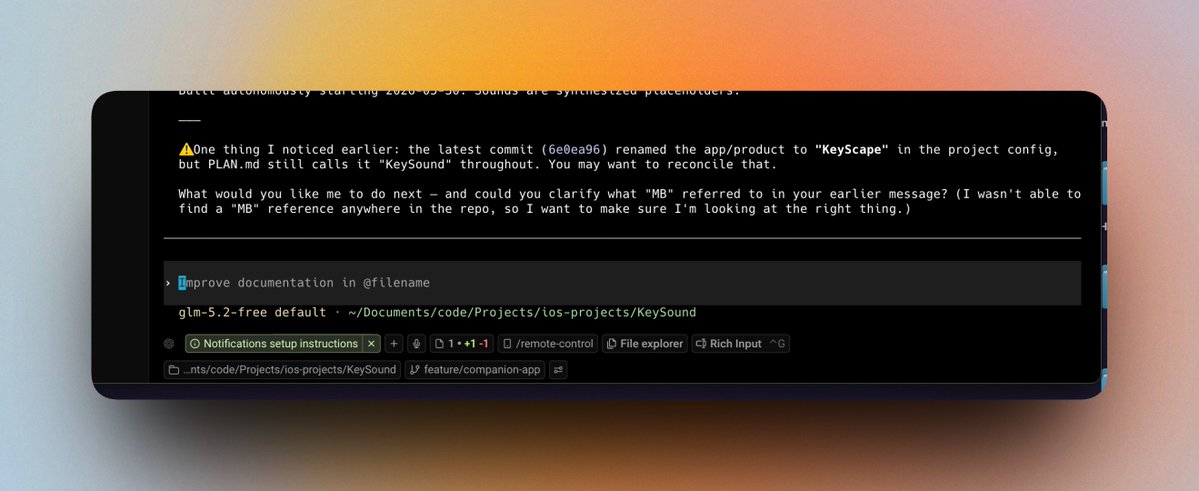 pixelcoder08's tweet photo. Testing GLM 5.2 with Codex CLI on my latest build today.
Curious if it's actually VFM vs the usual suspects (Claude/GPT) or just hype.
Will report back with real numbers, not vibes.
If you've run it already  worth the switch or nah? https://t.co/0CXTEIi6s8