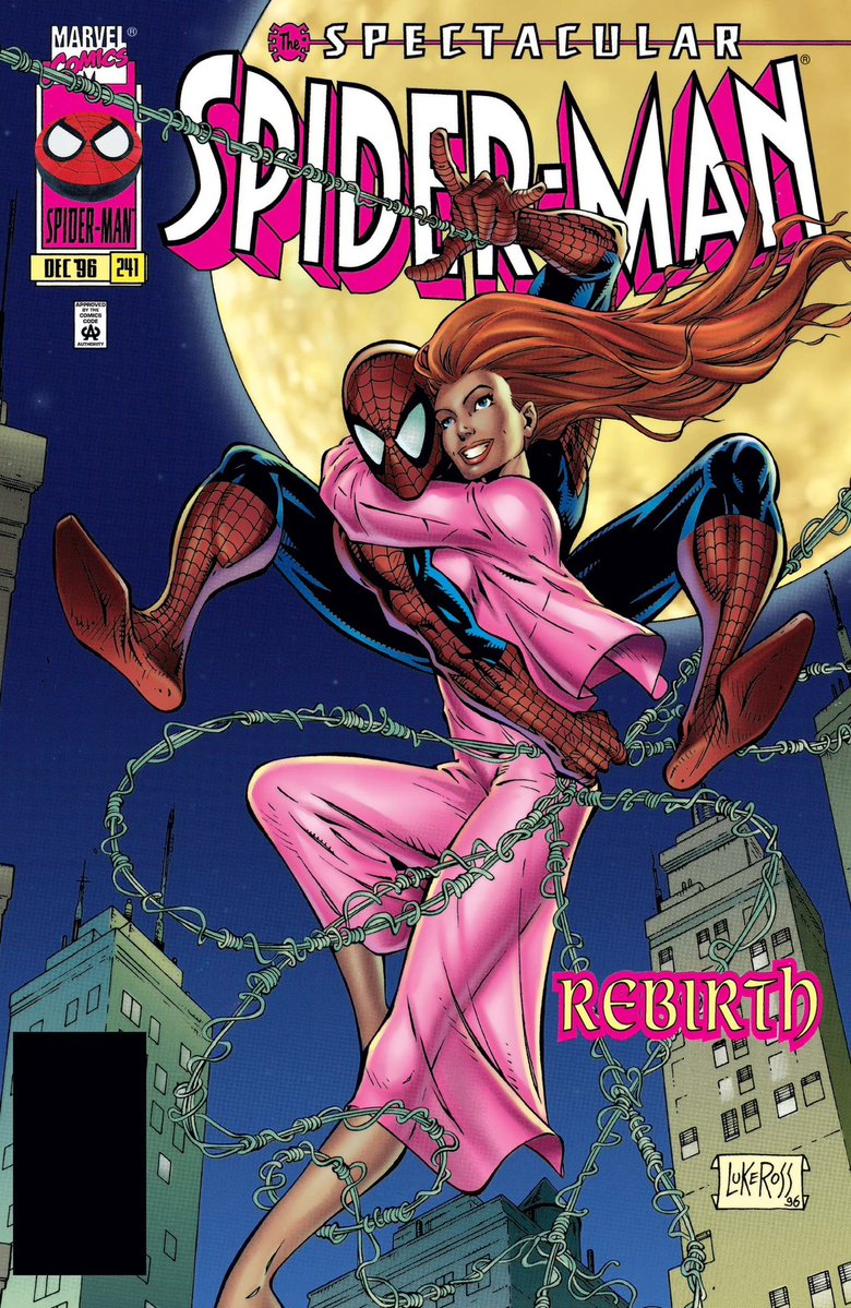 sbjayne's tweet photo. I just had the absolute time of my life reading Spectacular Spider-Man #241-246 by JMD and Luke Ross! This is easily my second favourite Chameleon story after Gerry Conway’s run of Web and Spectacular in the late 80s. https://t.co/IT4Yqr8QR9