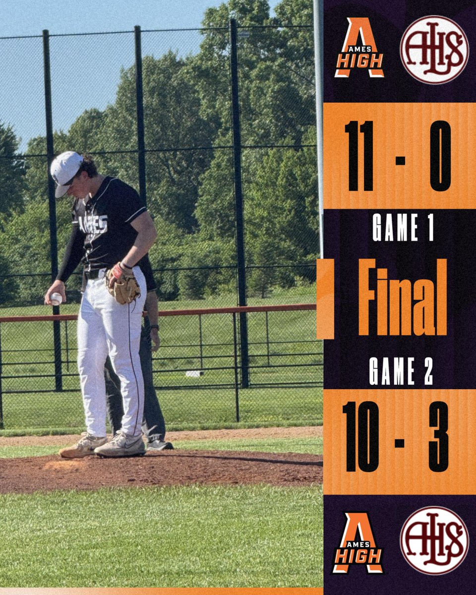 AmesAthletics's tweet photo. Baseball and Softball each pick up a pair of conference wins at Des Moines Lincoln!🌪️ https://t.co/VmYhFYQePJ