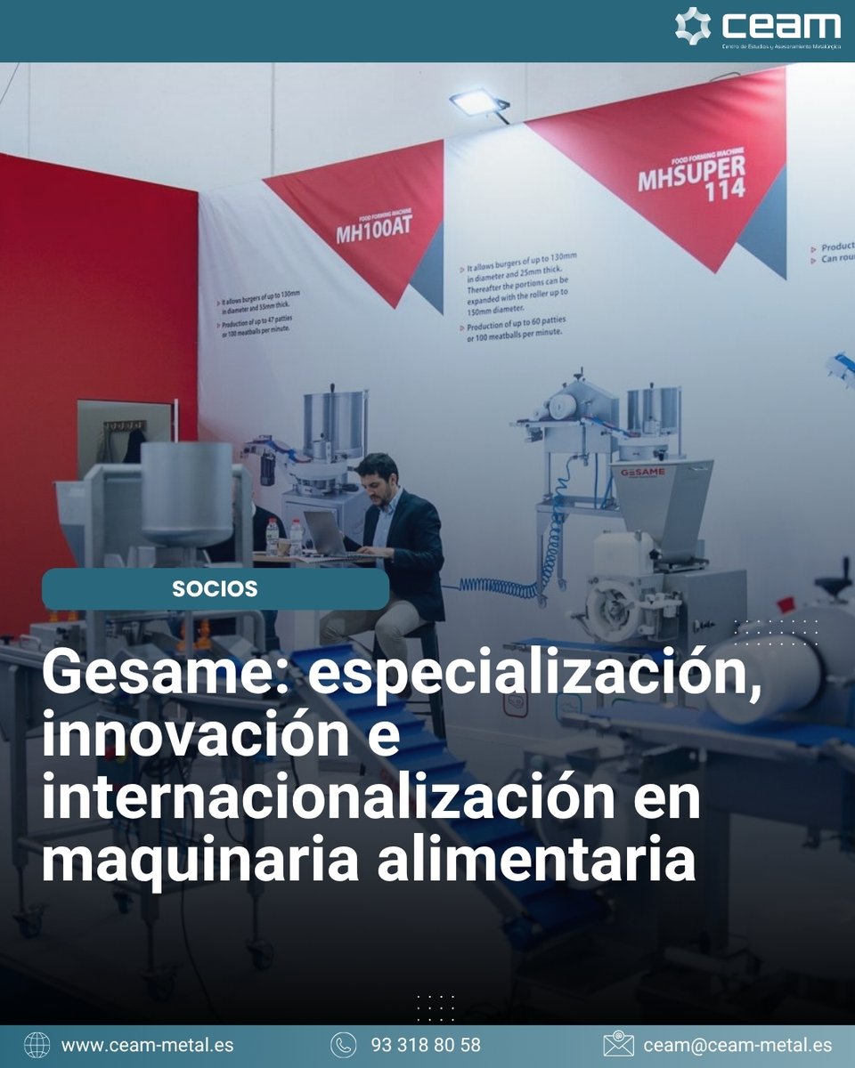 CEAMmetal's tweet photo. Entrevistamos al Sr. Carles Acedo, director general de Gesame, empresa socia de CEAM especializada en maquinaria alimentaria.

🌍 “Cuando exportas, no te compran por proximidad: te compran porque realmente eres el mejor”.

#Industria #Gesame #CEAM #Exportacion https://t.co/VHgf45X7EL
