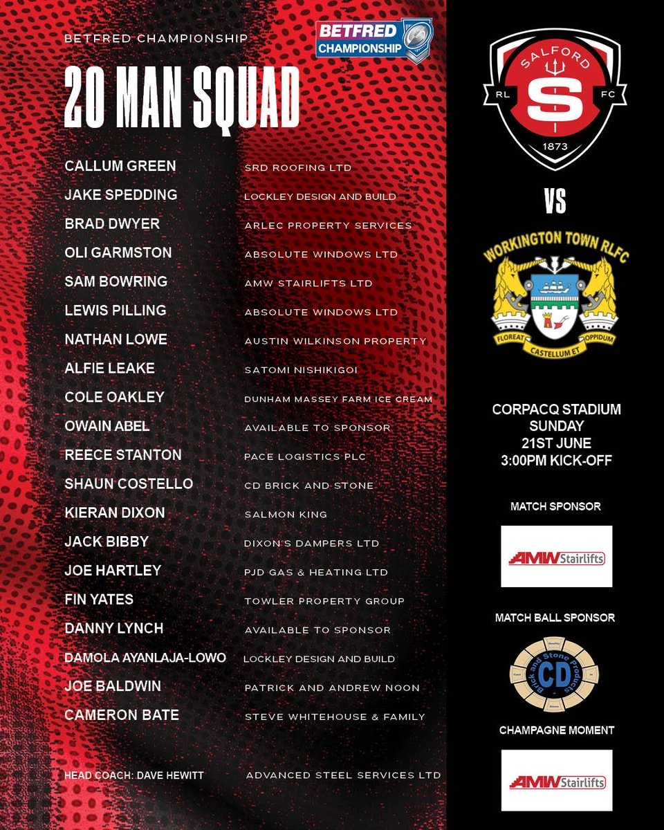 Salford_RLFC's tweet photo. A familiar face returns as the squad is announced 👀

Nathan Lowe returns to Salford RLFC on loan from @WiganWarriorsRL , having previously played for us in Round 3 against Hunslet RLFC.

Welcome back to Salford Nathan 👹 https://t.co/63HTaxNcXj