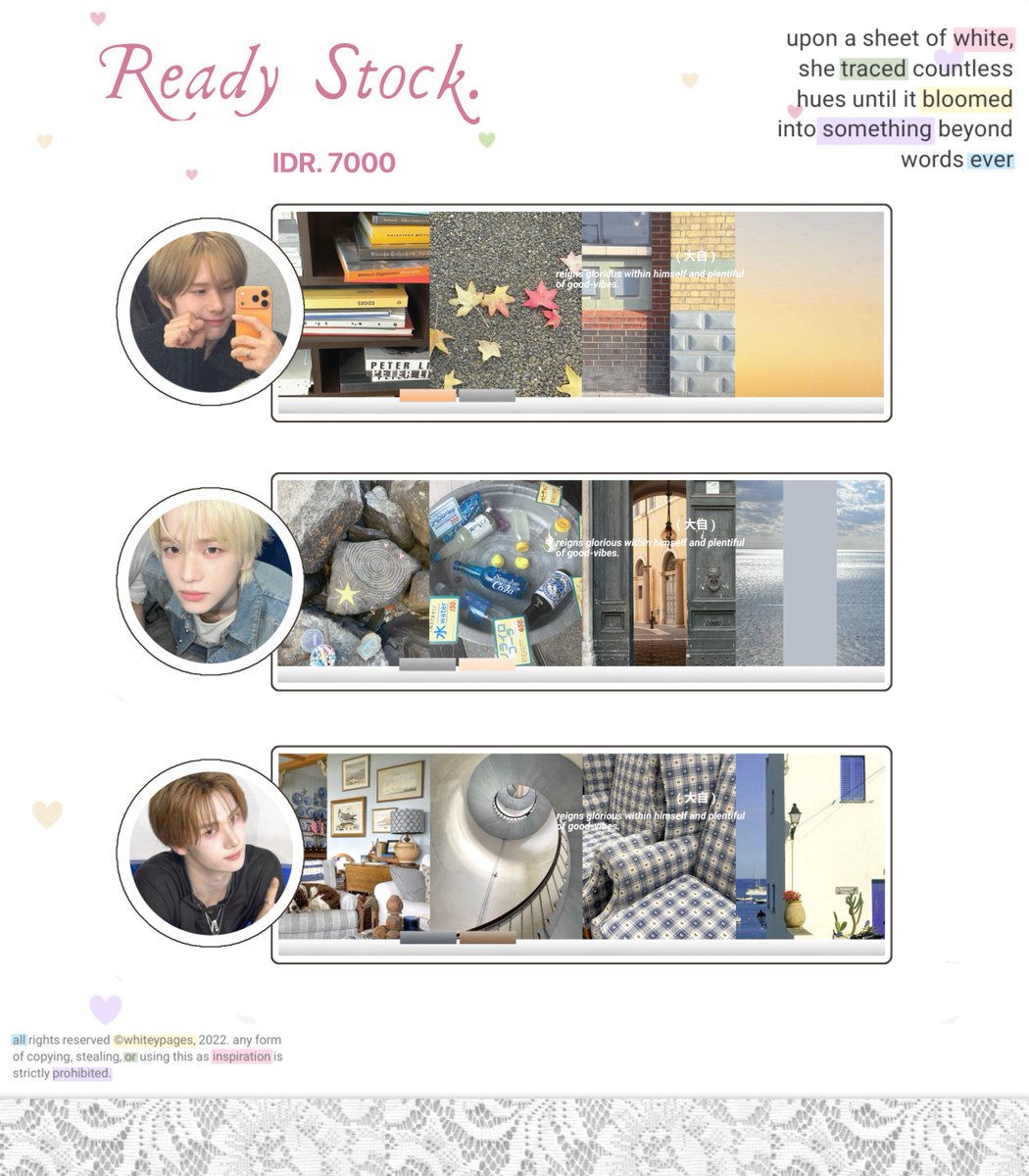 whiteypages's tweet photo. help repost? thank you!! . 𐙚 ˚

layout 'BLOOMIN' edisi bg; TWS, CORTIS sama RIIZE. bisa kalian jemput melalui dm/tele. cek alt and reply for more details yaaa ⋆

t. #zonauang https://t.co/EvLQNRGwZG