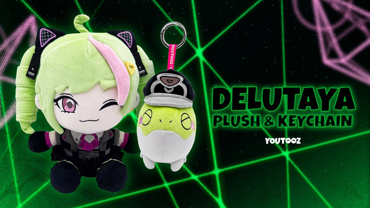 mgmgoi4's tweet photo. 🔺DELUTAYA x @youtooz 💚

       youtooz とのコラボで
  「PLUSH &amp; KEYCHAIN 」を
     6月26日 (金)に発売予定❣
＿＿＿＿＿＿＿＿＿＿＿＿＿＿
The DELUTAYA Plush &amp; Keychain collaboration with @youtooz is scheduled to launch on June 26th (Fri)! https://t.co/85QftB4Fp3