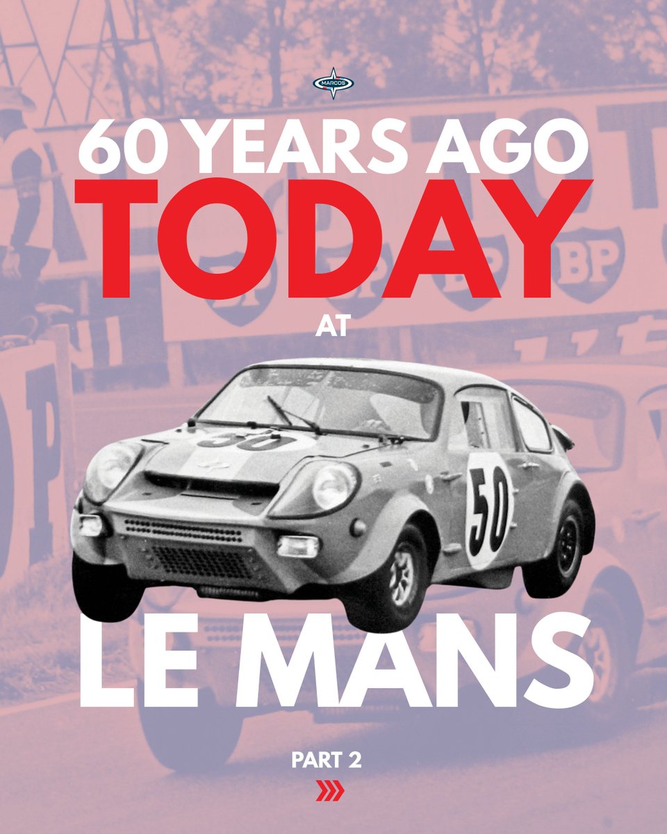marcosmotorco's tweet photo. 🇫🇷 Continued... the story of Marcos at @24hoursoflemans, 60 years ago today.

#Marcos #MiniMarcos #LeMans #MarcosMotorCompany #BritishLightweightAnalogue #MarcosReborn https://t.co/vx8aM3LchD